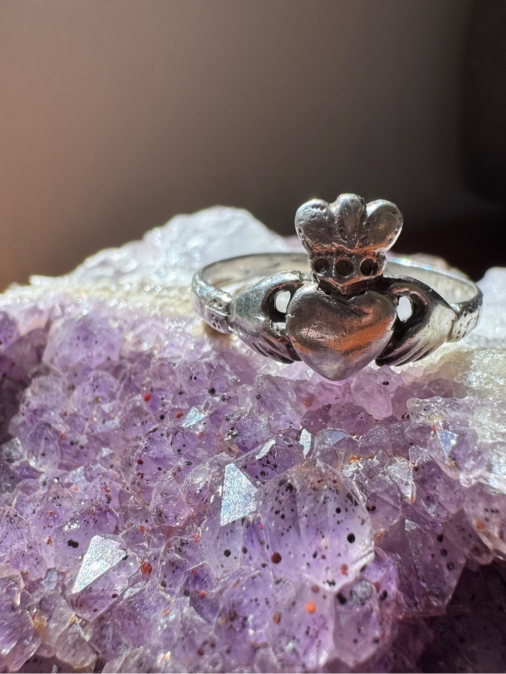 Vintage Sterling Silver Claddagh Ring